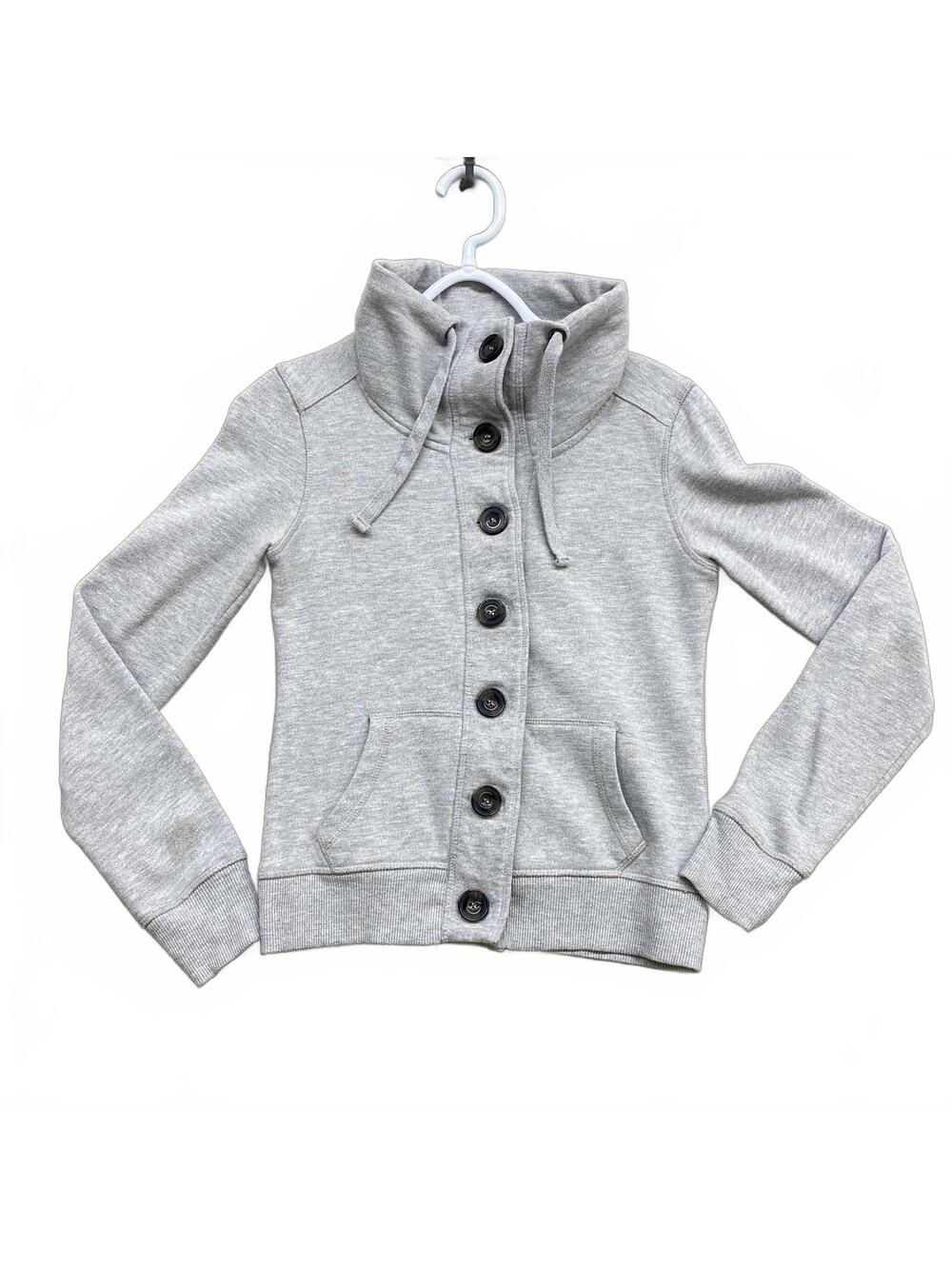 vintage bluenotes grey button up sweater